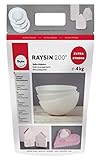 Rayher 34410102 Raysin 200 Gießpulver 4kg, Gießpulver weiß, Reliefgießpulver, lufthärtend und geruchslos